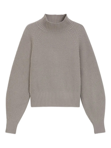  Hugo Ribbed Funnel-neck Sweater - Neutrals 