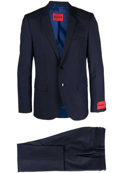  Hugo Single-breasted Suit Set - Blue 