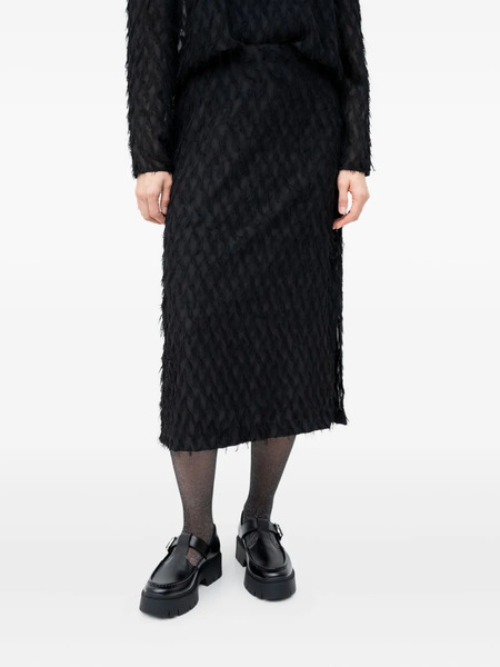  Hugo Slit-side Midi Skirt - Black 