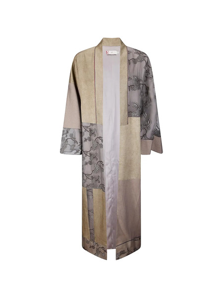  Hui Hui Floral-embroidered Kimono - Neutrals 