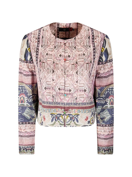  Hui Hui Geometric-print Jacket - Pink 