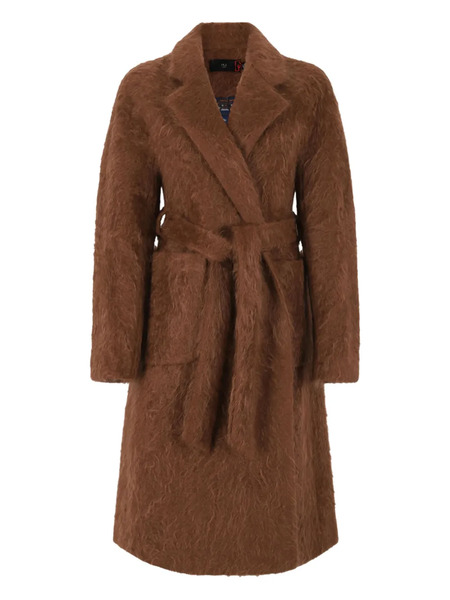  Hui Milano Cashmere Self-tie Belt Coat - Brown 