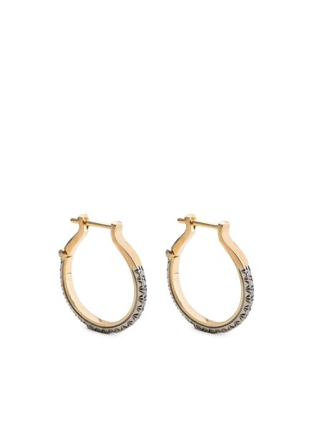  Hum 18kt Yellow Gold Circular Diamond Earrings 
