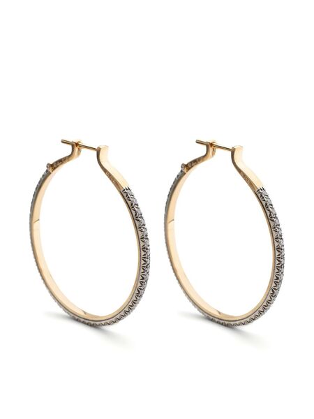  Hum 18kt Yellow Gold Circular Diamond Earrings 
