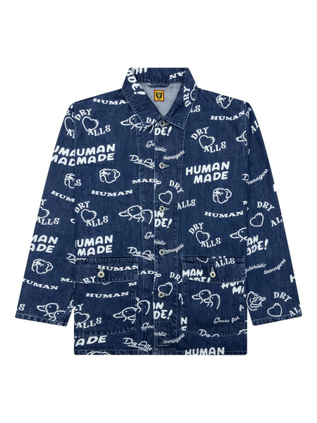  Human Made All-over Print Denim Jacket - Blue 