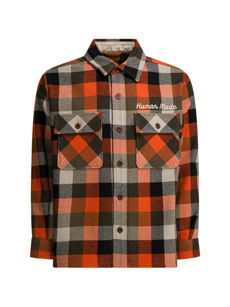  Human Made Check Pocket Coat - Orange 