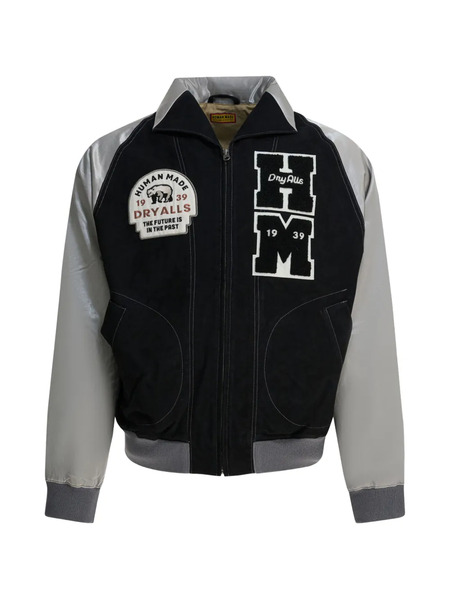  Human Made Embroidered Bomber Jacket - Black 