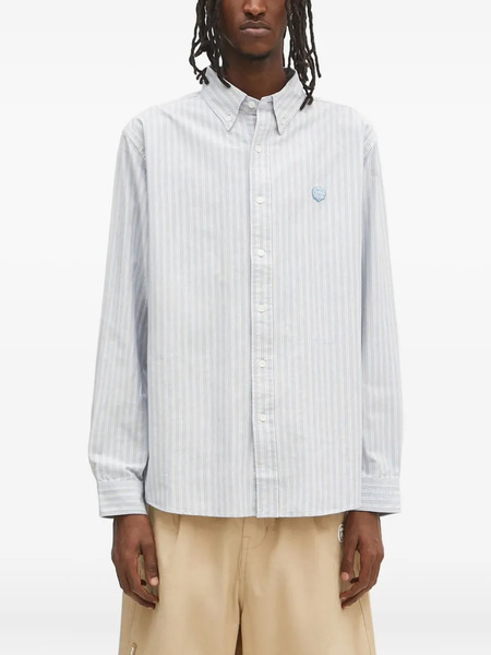 Human Made Heart-logo Striped Shirt - Blue 