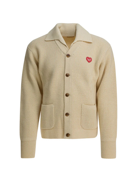  Human Made Heart-patch Button-up Cardigan - Neutrals 