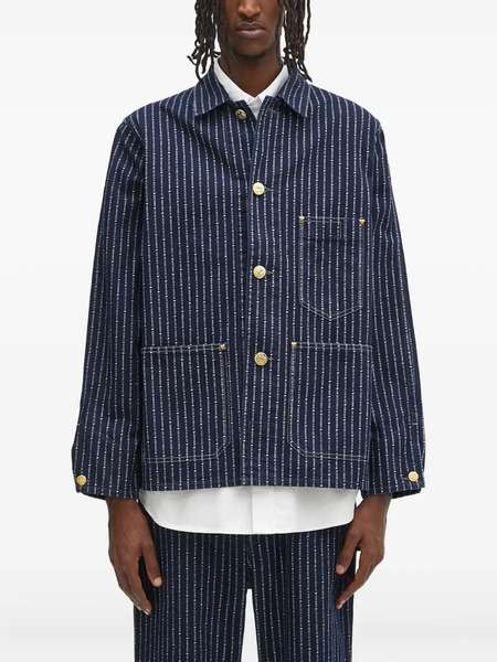  Human Made Pinstripe Denim Jacket - Blue 