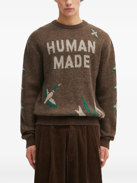  Human Made Print Crewneck Sweater - Brown 
