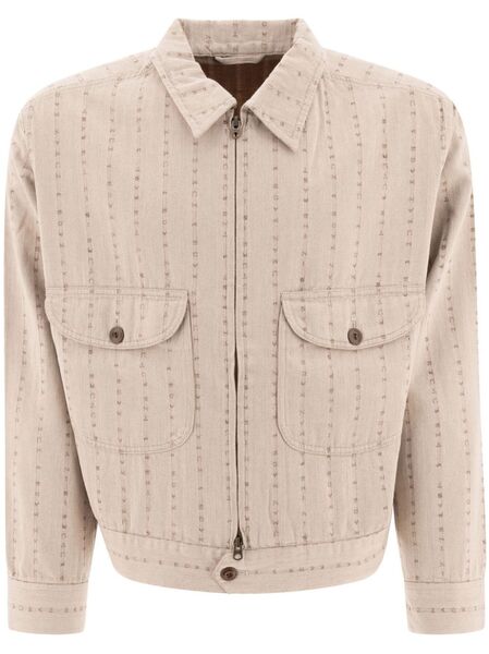  Human Made Striped Bomber Jacket - Neutrals 