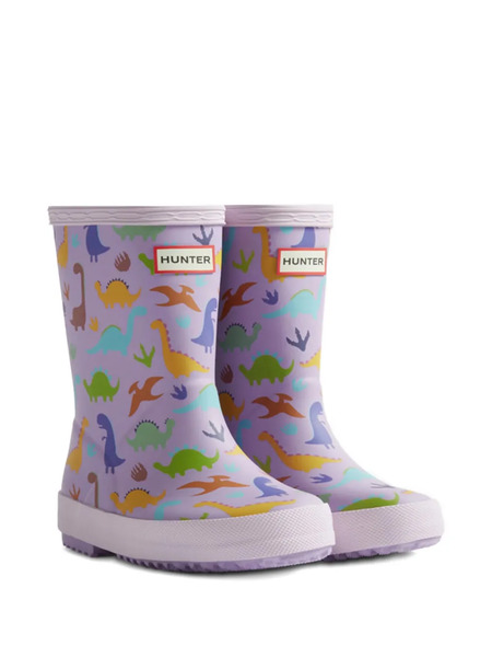  Hunter Kids Dinosaur-print Wellies - Purple 