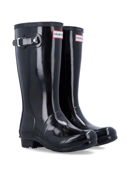  Hunter Kids Logo Patch Boots - Black 