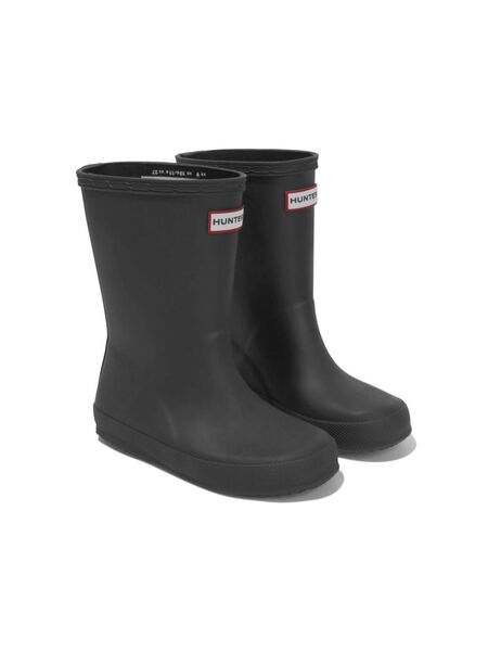  Hunter Kids Logo-patch Wellies - Black 