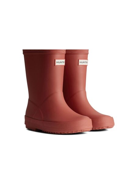  Hunter Kids Logo-patch Wellies - Red 