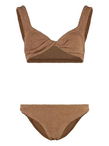  Hunza G Juno Twist-front Bikini - Brown 
