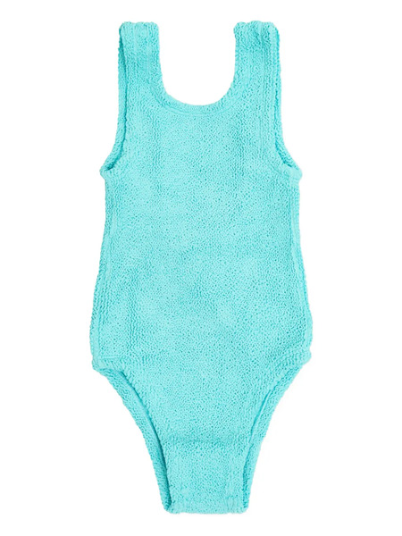  Hunza G Kids Classic Crinkle Swimsuit - Blue 