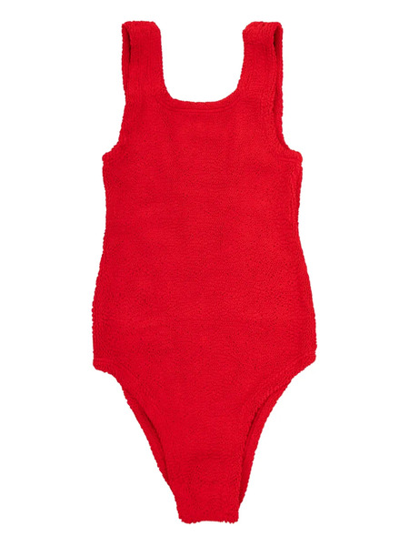  Hunza G Kids Classic Crinkle Swimsuit - Red 