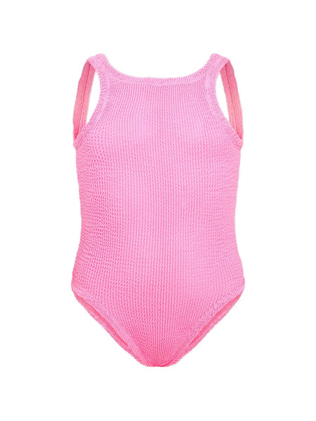  Hunza G Kids Classic Texture Swimsuit - Pink 