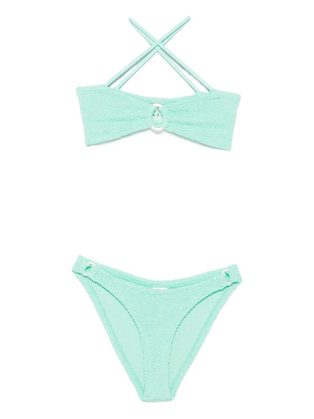  Hunza G Misty Crinkle Metallic Bikini - Green 