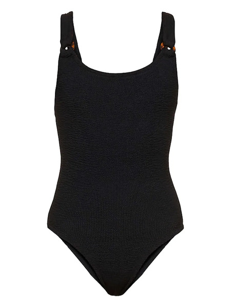  Hunza G Ring-details Swimsuit - Black 