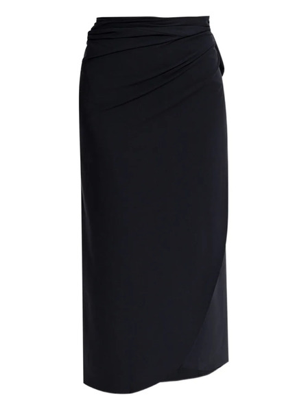  Hunza G Ruched Midi Skirt - Black 