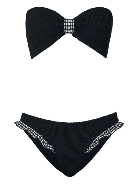  Hunza G Ruffled Gingham Bikini - Black 