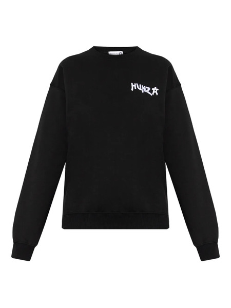  Hunza G 80s Logo Sweatshirt - Black 