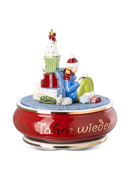  Hutschenreuther Child Scene Musical Box - Red 