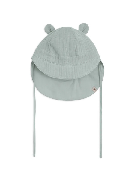  Huttelihut Ear-detail Tie-fastening Hat - Green 