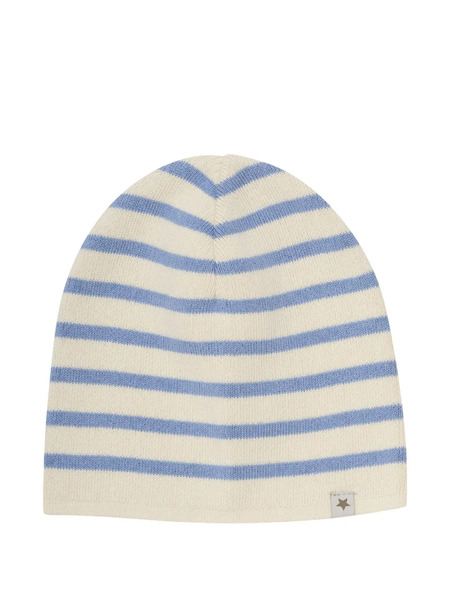  Huttelihut Striped Cotton Hat - White 
