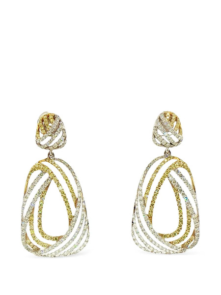  Hyt Jewelry Diamond Dangle Earrings - Yellow 