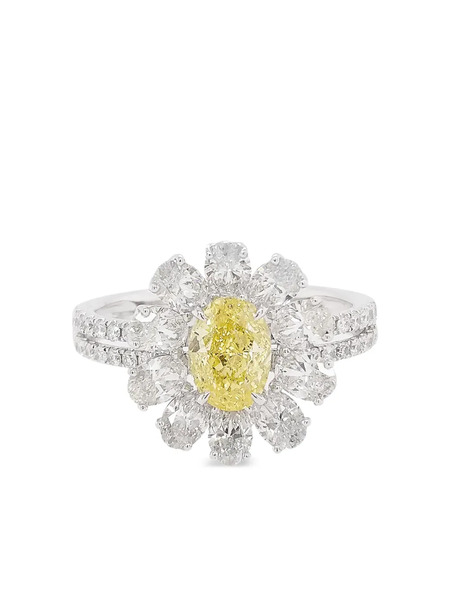  Hyt Jewelry Diamond-embellishment Ring - Silver 
