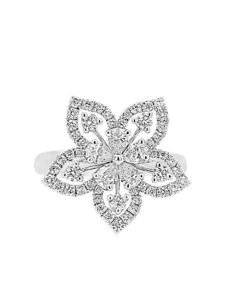  Hyt Jewelry Platinum Diamond Cocktail Ring - Silver 