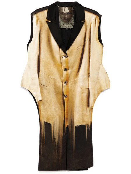  Ia London Printed Coat - Black 