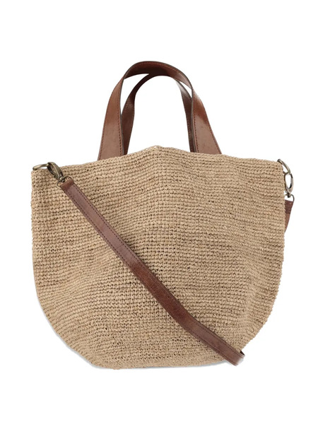  Ibeliv Large Leather-trimmed Tote Bag - Neutrals 