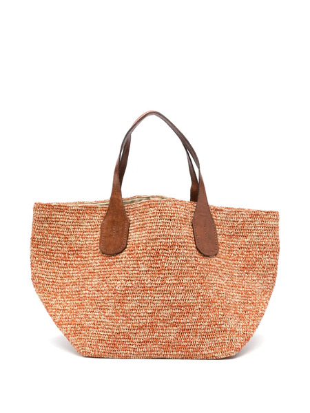  Ibeliv Tokyo Raffia Tote Bag - Orange 