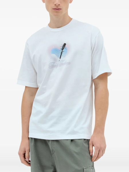  Ice & Techno Nail Bat Graphic-print T-shirt - White 