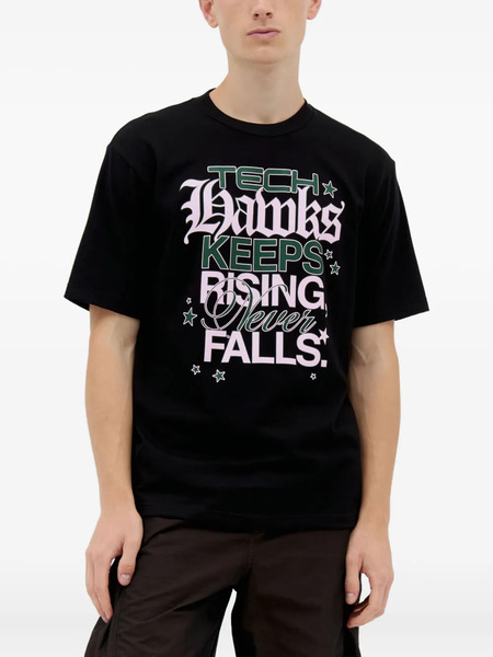  Ice & Techno Th Fan Graphic-print Crew-neck T-shirt - Black 