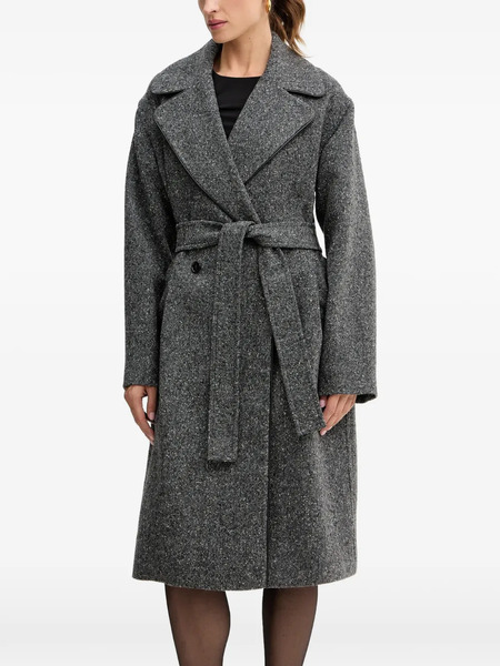  Iceberg Belted Double-breasted Coat - Grey 