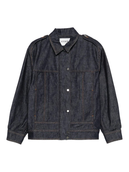  Iceberg Button Denim Jacket - Blue 