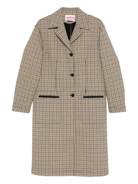  Iceberg Checked Coat - Neutrals 