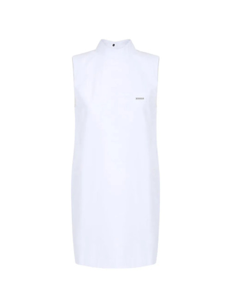  Iceberg Collared Sleeveless Dress - White 