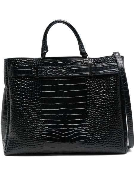 Iceberg Crocodile-effect Tote Bag - Blue 