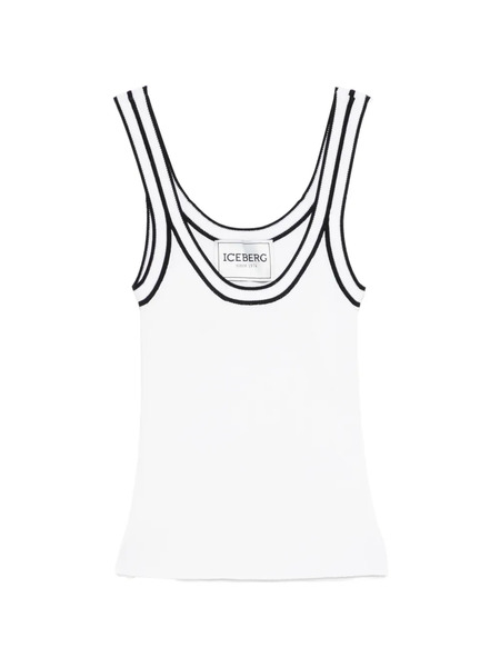  Iceberg Double-strap Knit Top - White 