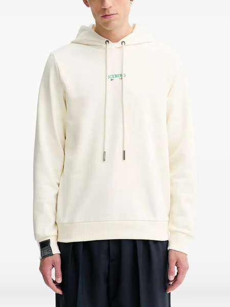  Iceberg Drawstring Graphic Hoodie - Neutrals 