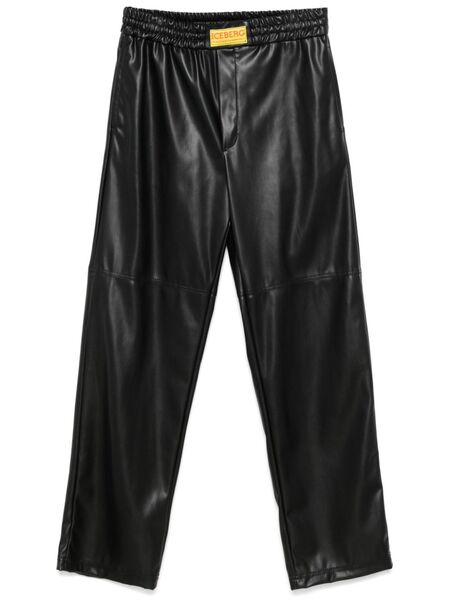  Iceberg Faux-leather Trousers - Black 