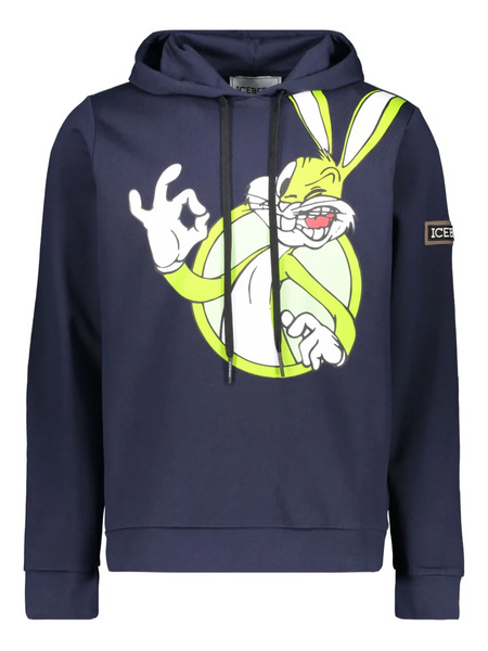  Iceberg Graphic-print Hoodie - Blue 