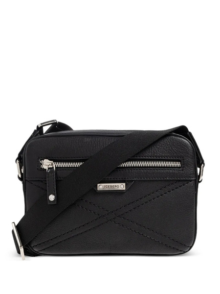  Iceberg Leather Shoulder Bag - Black 